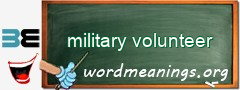 WordMeaning blackboard for military volunteer